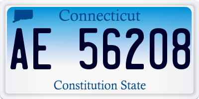 CT license plate AE56208