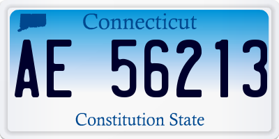 CT license plate AE56213