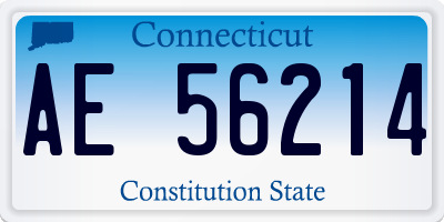 CT license plate AE56214