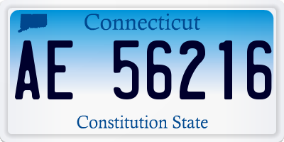 CT license plate AE56216