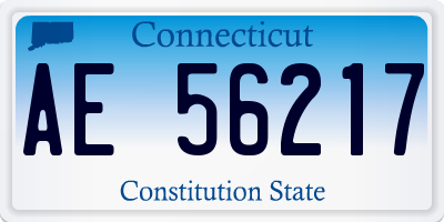 CT license plate AE56217