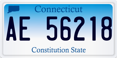 CT license plate AE56218