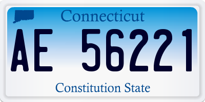 CT license plate AE56221