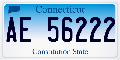 CT license plate AE56222
