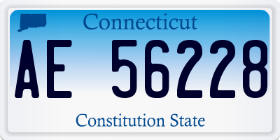 CT license plate AE56228