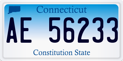 CT license plate AE56233