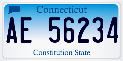 CT license plate AE56234