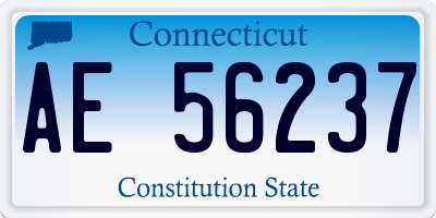 CT license plate AE56237