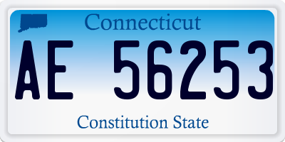 CT license plate AE56253