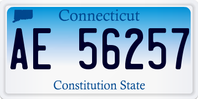 CT license plate AE56257