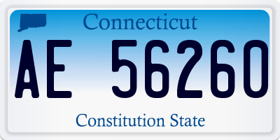 CT license plate AE56260