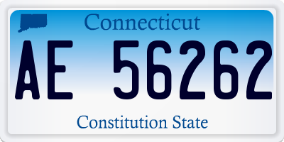 CT license plate AE56262