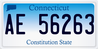 CT license plate AE56263