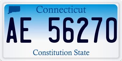 CT license plate AE56270