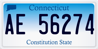 CT license plate AE56274