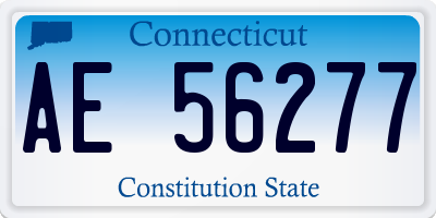 CT license plate AE56277