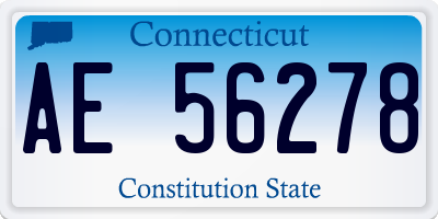CT license plate AE56278