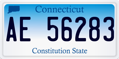 CT license plate AE56283