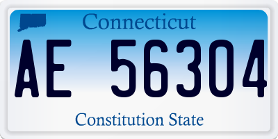 CT license plate AE56304