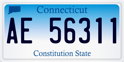 CT license plate AE56311