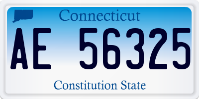 CT license plate AE56325