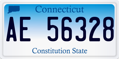 CT license plate AE56328
