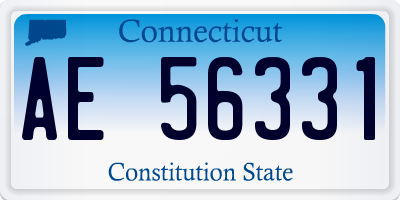 CT license plate AE56331