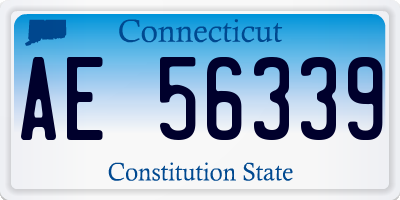 CT license plate AE56339