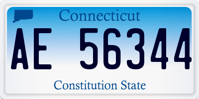 CT license plate AE56344