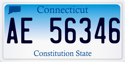 CT license plate AE56346