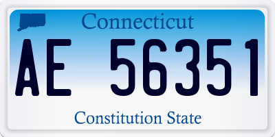 CT license plate AE56351
