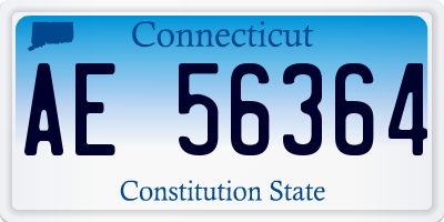 CT license plate AE56364