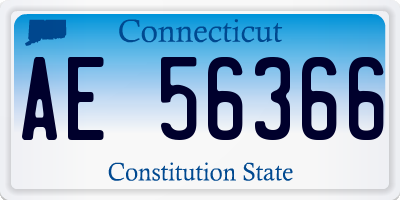 CT license plate AE56366