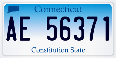 CT license plate AE56371