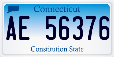 CT license plate AE56376