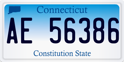 CT license plate AE56386