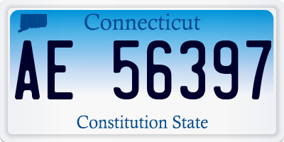 CT license plate AE56397