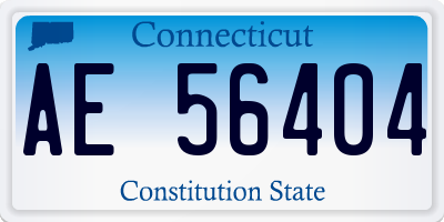 CT license plate AE56404