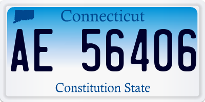 CT license plate AE56406