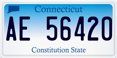 CT license plate AE56420