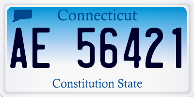 CT license plate AE56421