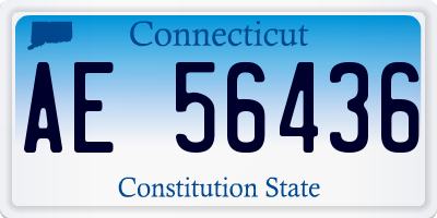 CT license plate AE56436