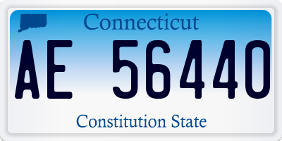 CT license plate AE56440