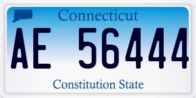 CT license plate AE56444