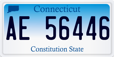 CT license plate AE56446