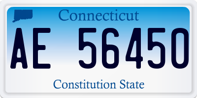 CT license plate AE56450