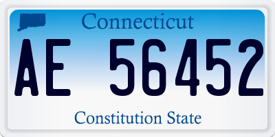 CT license plate AE56452