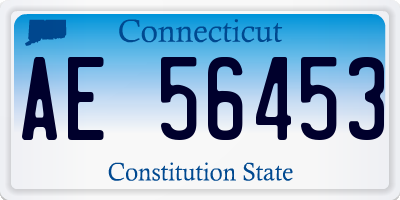CT license plate AE56453