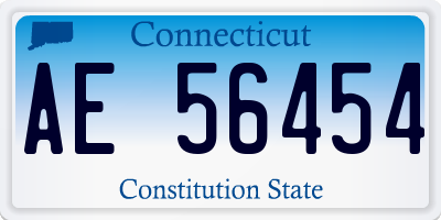 CT license plate AE56454