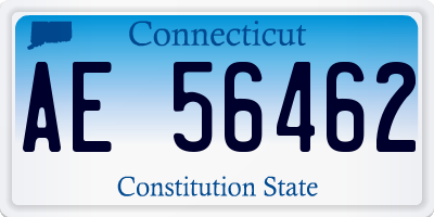 CT license plate AE56462